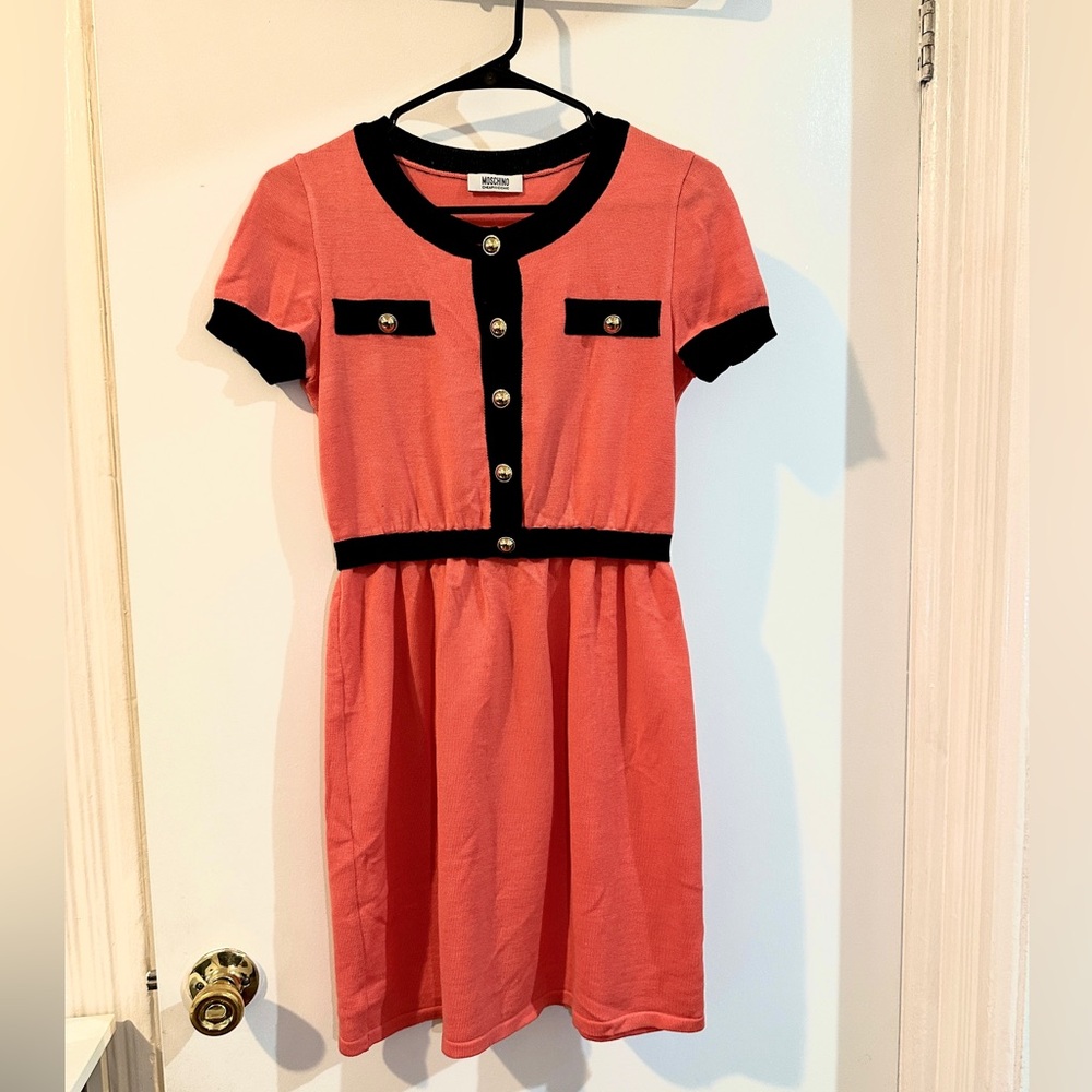 MOSCHINO CHEAP AND CHIC Coral Pink Vintage Dress